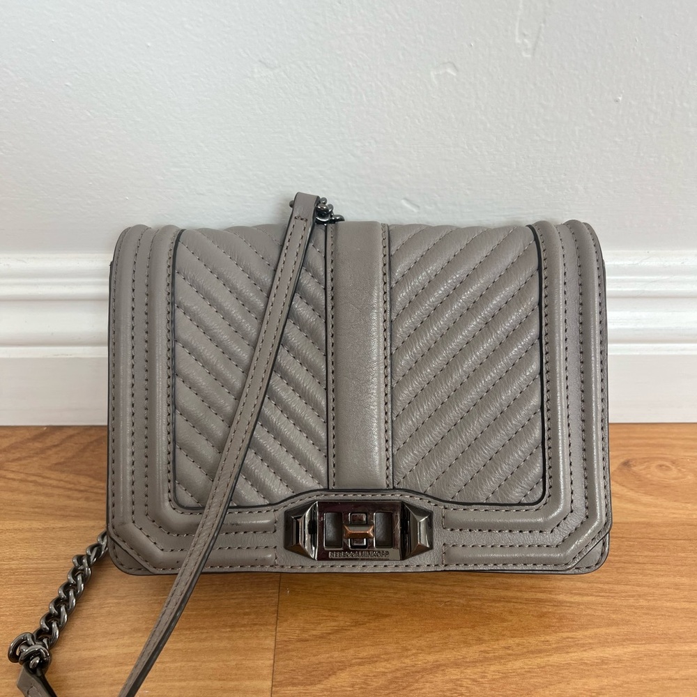 Rebecca Minkoff Gray Small Love Crossbody Bag